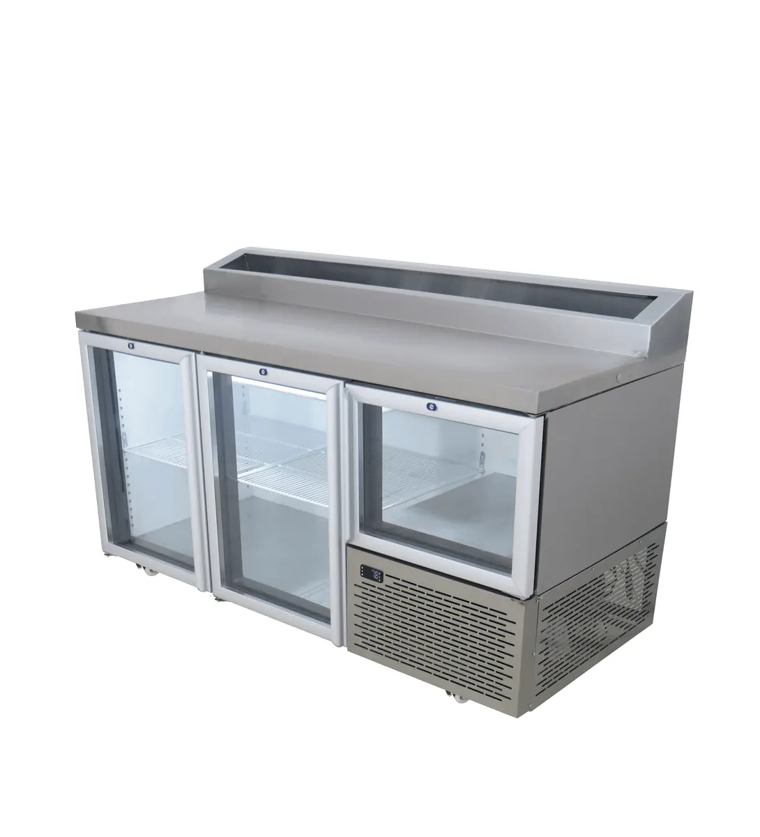 2.5 door under bar fridge - pizza top - glass door (677 lt) — commercial catering equipment from ALUS CATERING