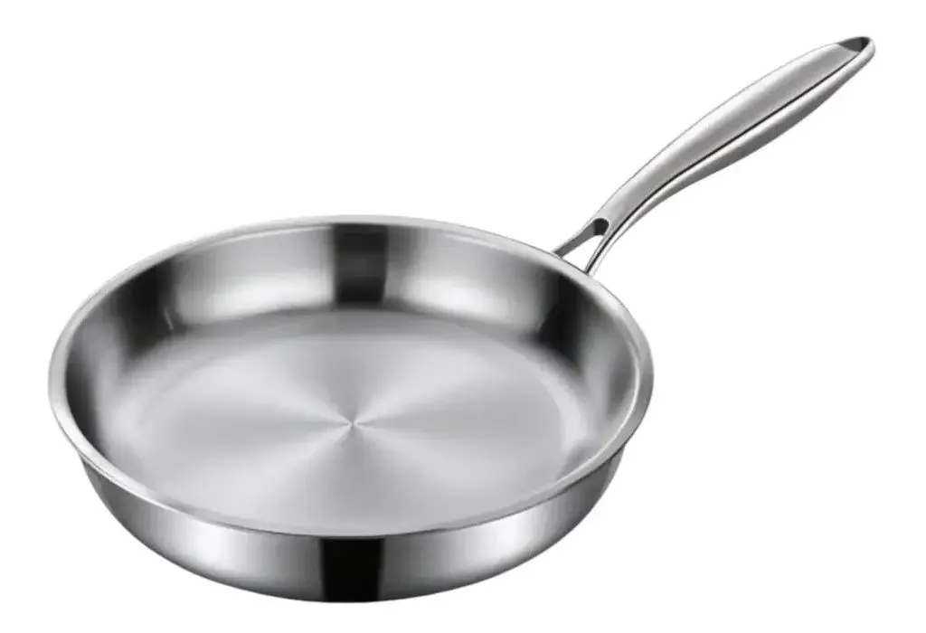 220 mm frying pan - stainless steel — commercial catering equipment from ALUS CATERING