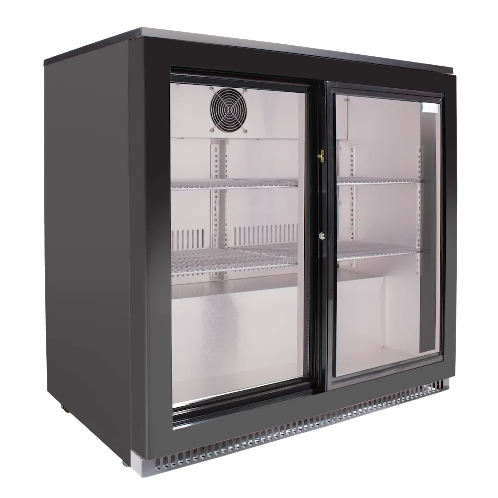 Double door undercounter beverage cooler — commercial catering equipment from ALUS CATERING