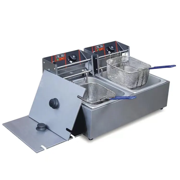 Double electric fryer - table model (2 x 6 lt) — commercial catering equipment from ALUS CATERING