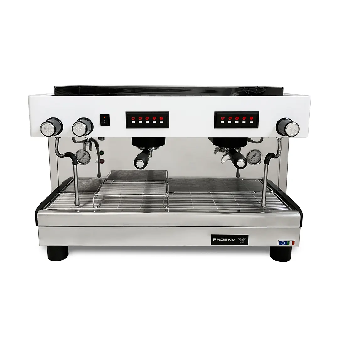 Espresso machine - 2 group - electric + gas (mythos - phoenix a2g) — commercial catering equipment from ALUS CATERING