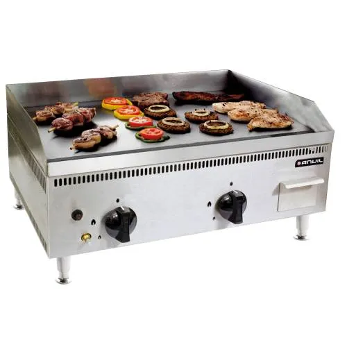 Flat top grill anvil - flat 600 mm - gas — commercial catering equipment from ALUS CATERING