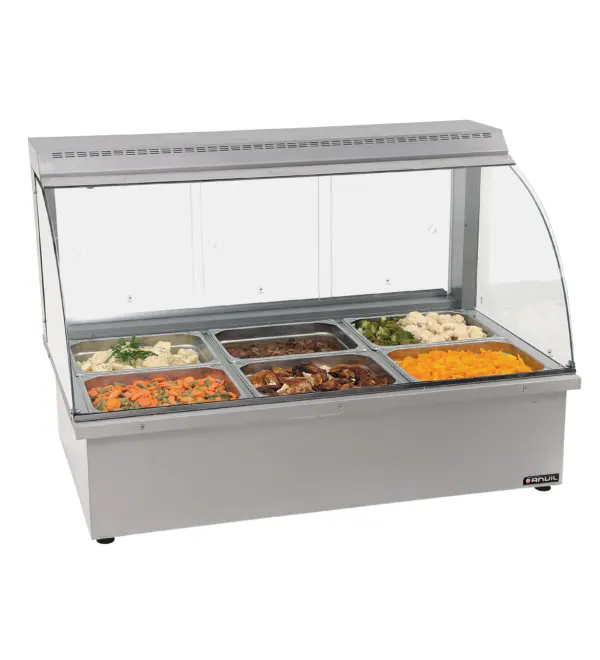 Hot food bar - 3 division (anvil) — commercial catering equipment from ALUS CATERING