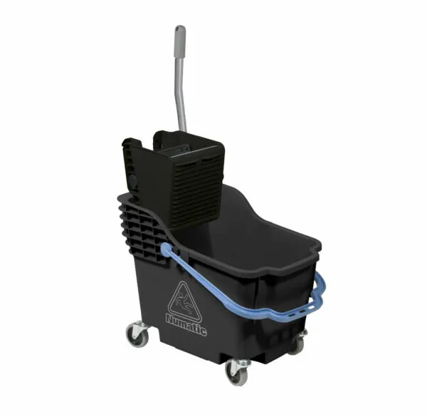 Numatic plastic bucket & wringer - blue - dual compartment — commercial catering equipment from ALUS CATERING