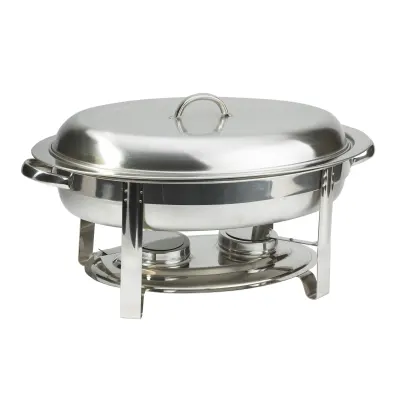 Oval chafing dish - 5.5 lt — commercial catering equipment from ALUS CATERING