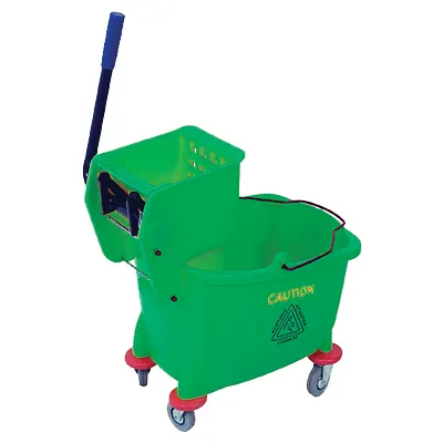 Plastic bucket & wringer - (green) 36 lt — commercial catering equipment from ALUS CATERING