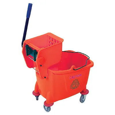 Plastic bucket & wringer - (red) 36 lt — commercial catering equipment from ALUS CATERING