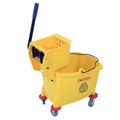 Plastic bucket & wringer - (yellow) 36 lt — commercial catering equipment from ALUS CATERING