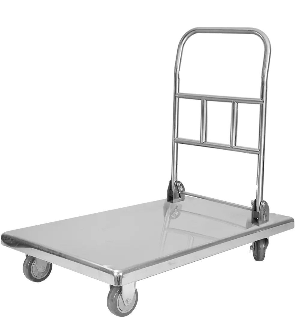 Platform trolley - stainless steel (740 x 480 mm) — commercial catering equipment from ALUS CATERING