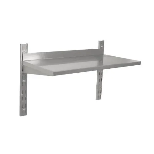 S/steel wall shelving single (600 x 300 mm) — commercial catering equipment from ALUS CATERING