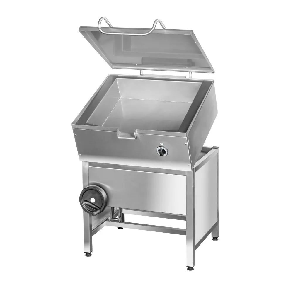 Stainless steel 80 lt tilting pan - gas — commercial catering equipment from ALUS CATERING