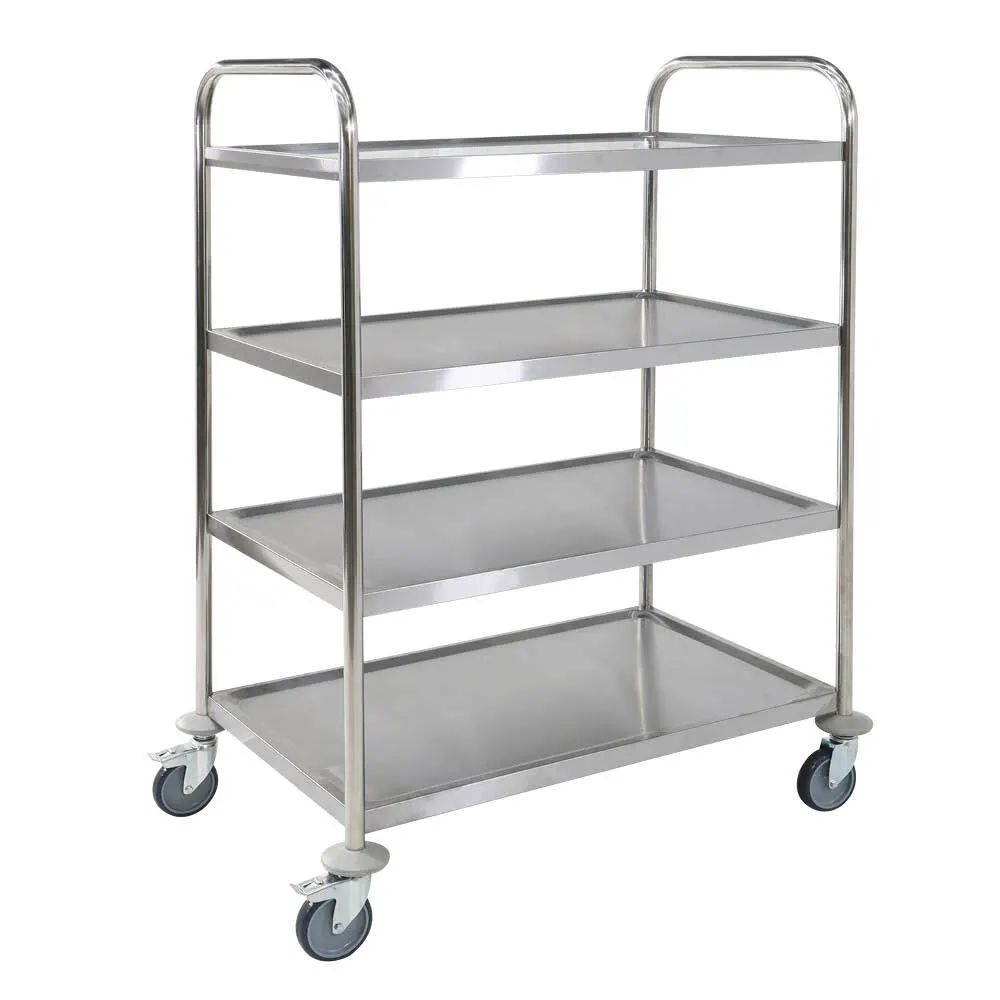 Stainless steel tea trolley - 4 tier — commercial catering equipment from ALUS CATERING
