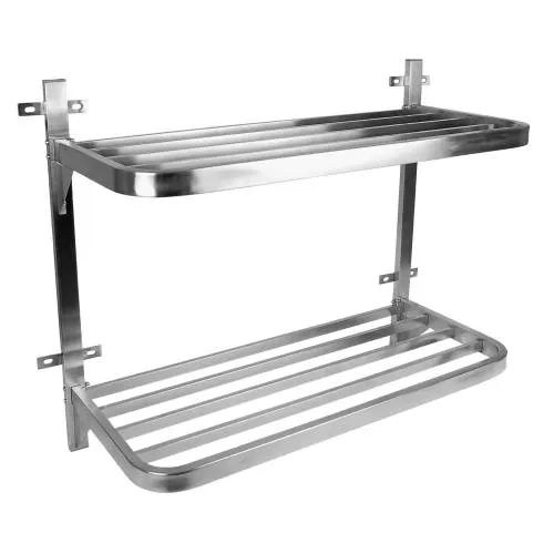 Wall mounted pot rack - double — commercial catering equipment from ALUS CATERING